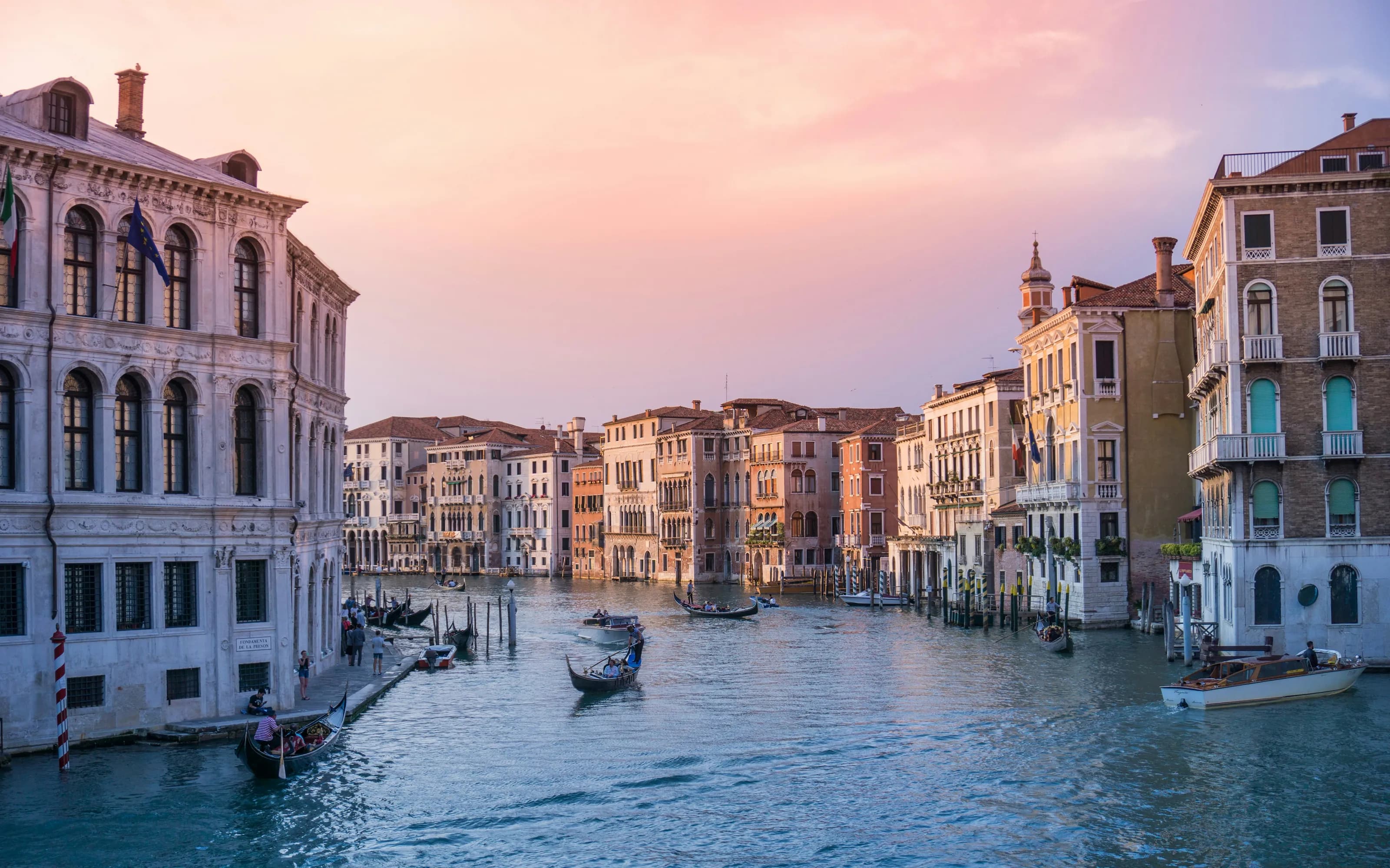 Venice, the Grand Canal at sunset